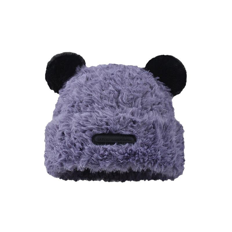 Plush Knitted Hat Autumn and Winter Warm Ear Protection Hat Large Head Circumference Pullover Hat Versatile Woolen Hat To Protect Against Cold