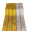 3.3cm Width Jacquard Ribbon Geometric Pattern Flower Embroidered Woven Ribbon 7 Meters Length DIY Embroidery Ribbon