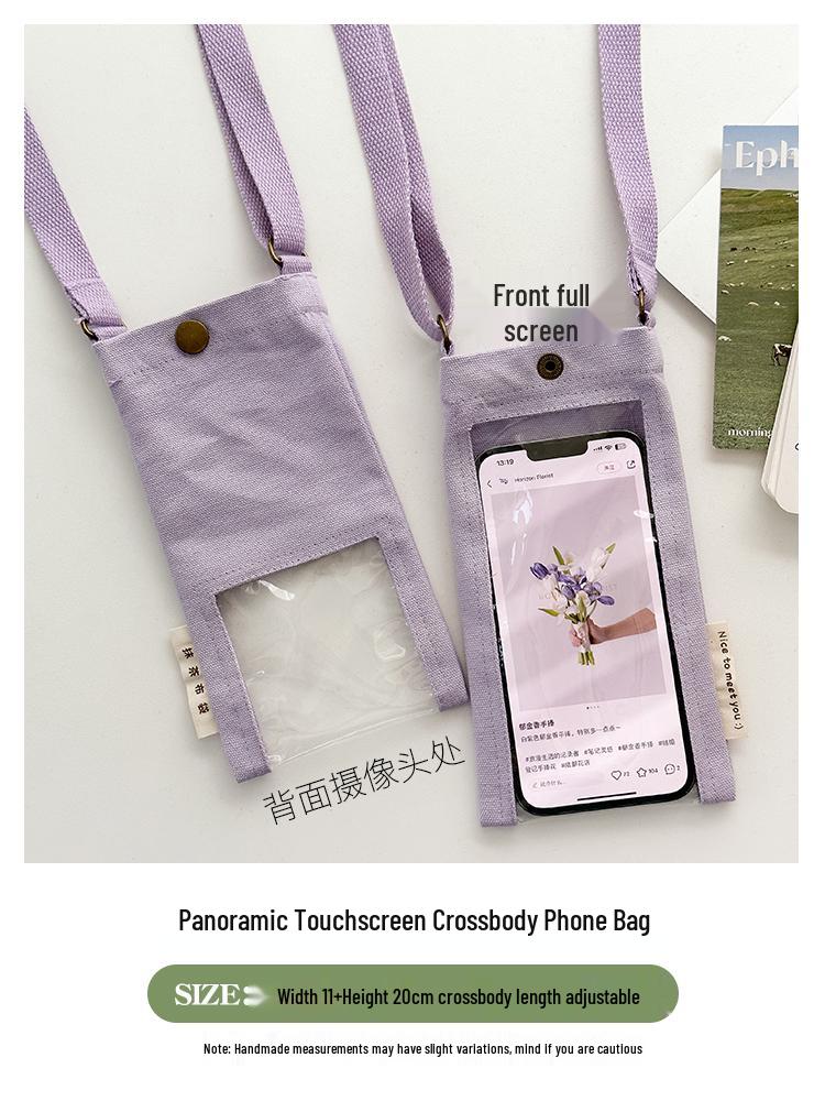 Sommerreise Touchscreen Umhänge-Handytasche - Mini Hänge-Halsbeutel