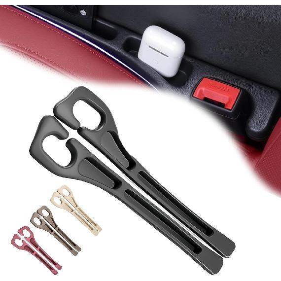 2PCS Car Seat Gap Filler Organizer, No Drop Seat Guard For Cars & SUVs, Automotive Trays & Bags, Car Seat Gap Fillers With Seat Belt Holes, Stopping