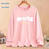 Women's 100% Pure Cotton Long-Sleeve Korean Style Loose T-Shirt - Round Neck, Perfect for Spring and Autumn, Unisex.