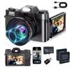 R10 English Version 5K HD Retro WIFI Camera with Flip Screen, 16x Zoom, Anti-Shake, and Beauty Features