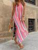 European and American Fashion 2024 Bohemian Print Sling Dress - New Arrivals