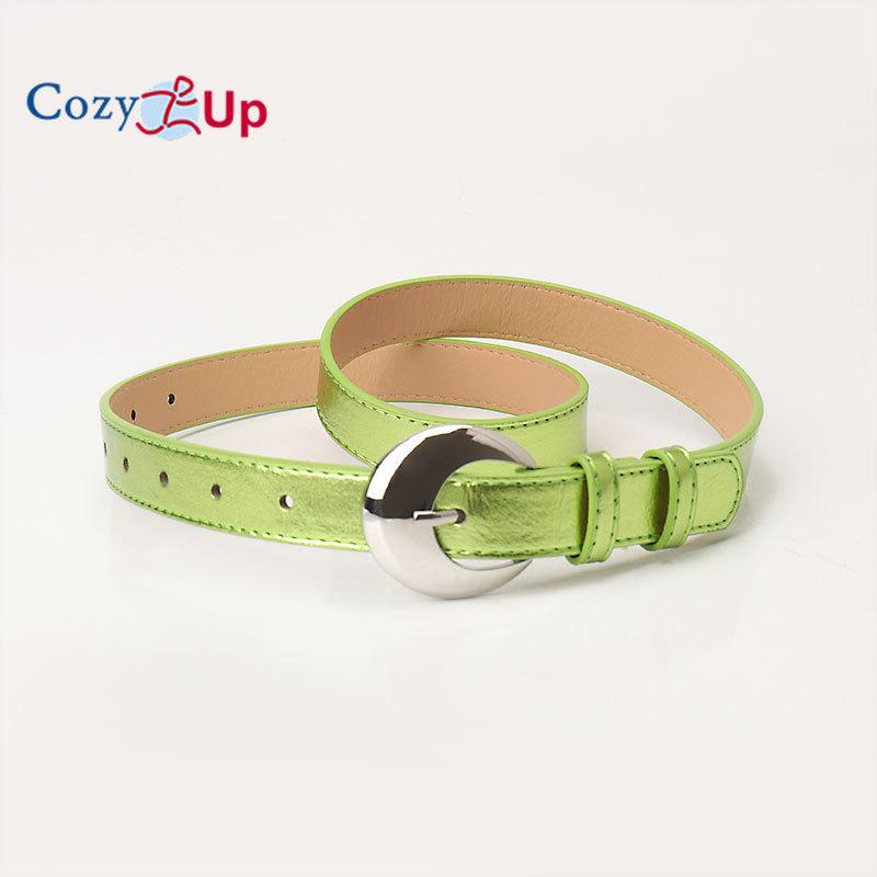 Women Thin Elastic Waist Belt for Dress Ladies Skinny Stretch Fashion Belt with Gold Buckle