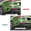 For KIA Stinger 2018      Car Rear Bumper Spoiler Fender Side Vent Cover Canard Splitter Trim Accessories