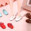 1Pair Doll Shoes For 1/6 Blythes Doll And Suitable For 1/8 Bjd Mini Lovely Pu Leather Sandals Toy Shoes Dollaccessories