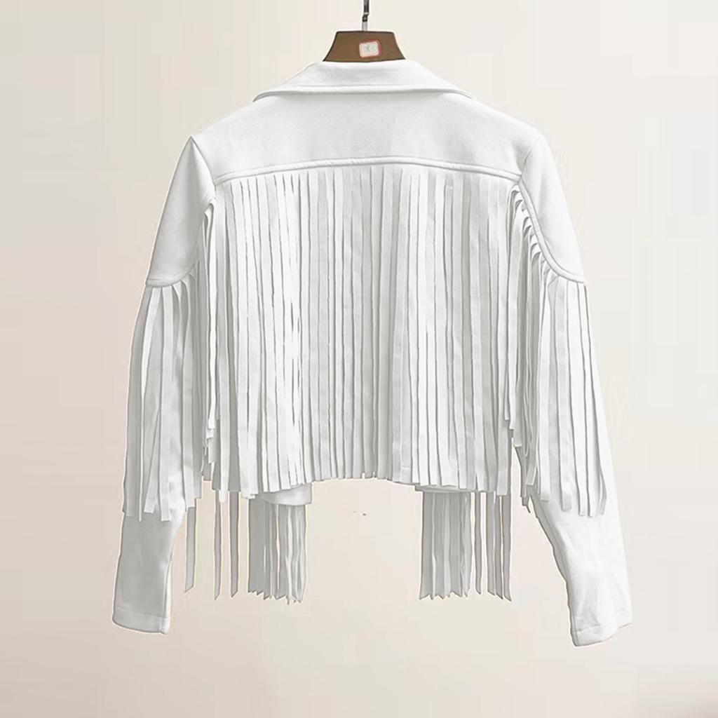 Giacca Casual da Donna a Vestibilità Larga con Manica Lunga Colorata e Revers con Nappe