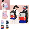 Cute Nylon School Backpack For Grades 3-6 Comfortable Arched Shoulder Straps