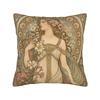 Alphonse Mucha (  )  Pillowcase Polyester Cushion Cover Decorations  Throw Pillow Case Cover Chair Zippered Xcm