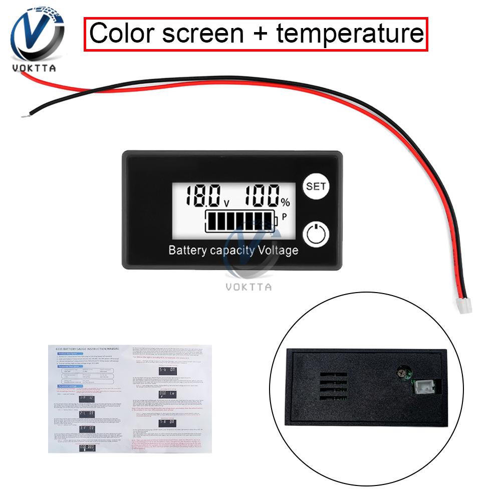 6111A DC8-111V Battery Capacity Indicator LCD Digital Power Meter Lead-acid Lithium LiFe PO1 Voltage Tester for Car Motorcycle