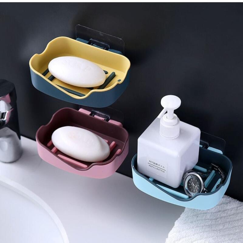 Wall-mounted soap dish case holder