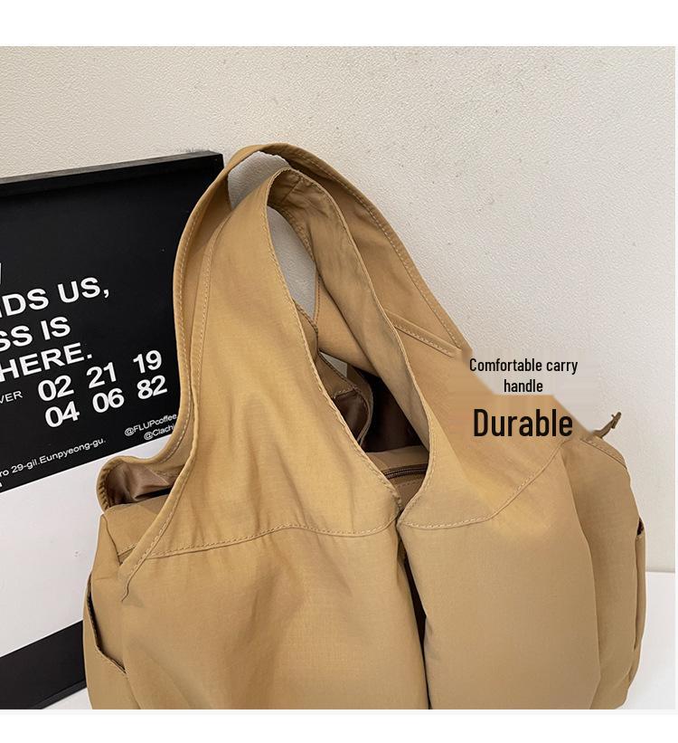 Nylon Large Capacity Multi-Pocket Gym & Travel Bag - Japanese Style Casual Shoulder Bag for Moms