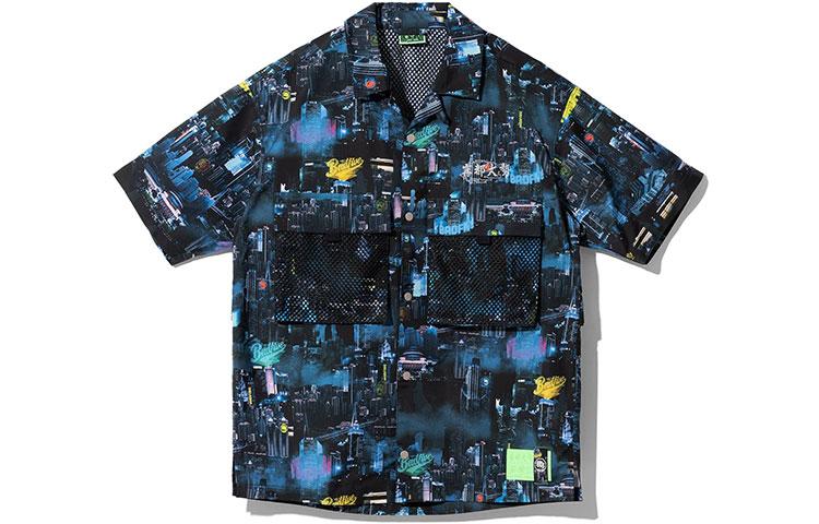 Li Ning BADFIVE Shirts Men s Dark Blue Lapel Moderate Other ASHR135-1 S