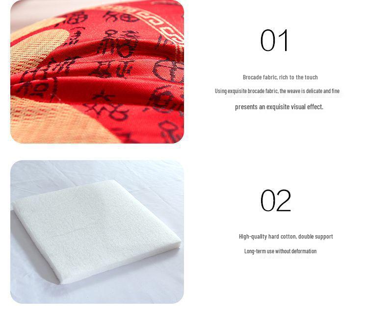Double Happiness Wedding Tea Ceremony Red Kneeling Cushion Set