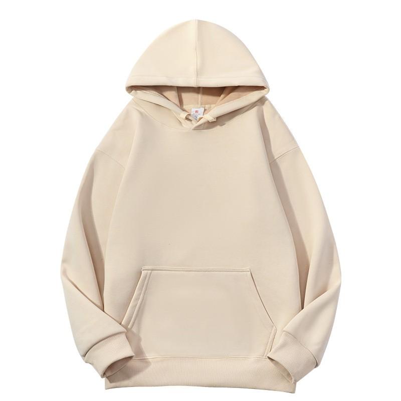 Mens Oversized Hooded Sweatshirt 400g Heavyweight Fleece Lined Cotton Blend Pullover Winter Casual Wear