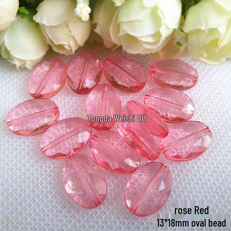 DIY Handmade Beading Kit: Transparent Acrylic Oval Beads for Jewelry, Curtain, Partition, and Accessories