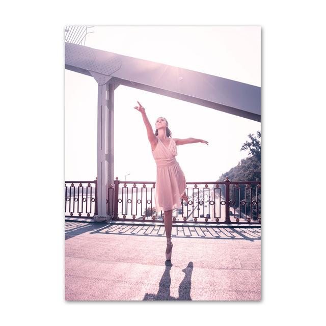 Poster de perete cu peisaj roz, imprimare pentru fată, clădire, pod, autobuz, cabină telefonică, citate, artă de perete nordică, artă decorativă, pictură pe pânză