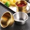 Small Seasoning Dish 304 Stainless Steel Kitchen Sauce Cup Ketchup Dipping Bowl Appetizer Plates Sushi Vinegar Soy Saucer Dish