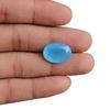 Natural Blue Chalcedony Oval Cabochons, Sky Blue Chalcedony Gemstone Cabs, Faceted Oval Stones, Jewelry Making Supplies