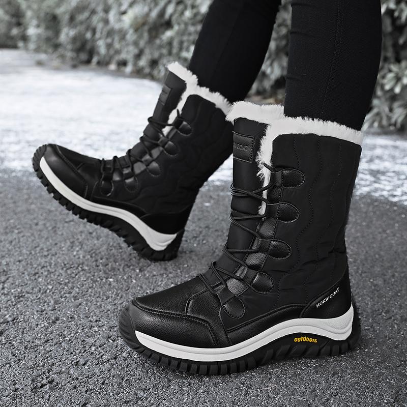 Winter Women's Snow Boots Thickened Plush Platform Cotton Shoes Comfortable Fashion Women's Leisure Ankle Boots Botas Para Mujer