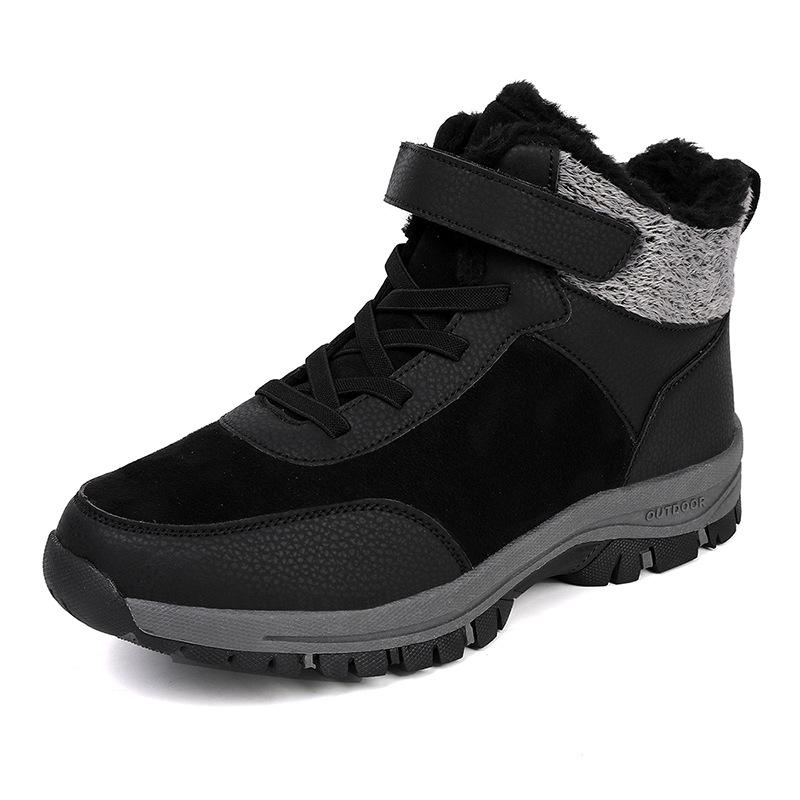 

Large size new snow boots winter warm cotton shoes piled thickened snow boots couple shoes non-slip low-top rest 36 чорний