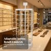 Powder-Coated Rotating Eyeglass Display Rack Compact Easy