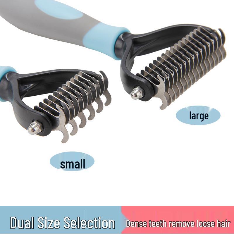 Double-Sided Detangling Comb for Dogs - Quickly Removes Loose Hair, Cleans, and Desheds.