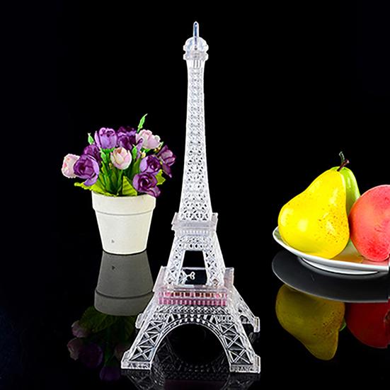 Eiffel Tower Light Birthday Gift Decorative Colorful Nightlight Button Lamp