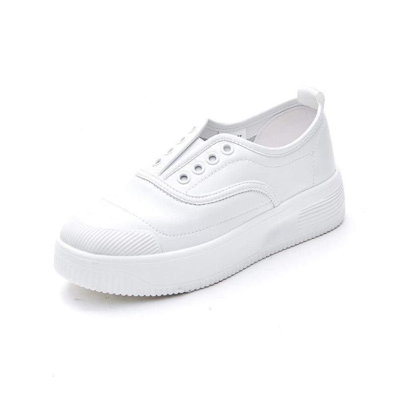 Plateau weiße Schuhe Damen Sommer neu Sport vielseitig Sommer Leder erhöhend Board Schuhe lässige Einzelschuhe