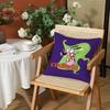 CCourage CCowardly Dog Cushion Cover Silky Short Plush Invisible Zipper Dustproof Sofa Pillow Case for Home Decor
