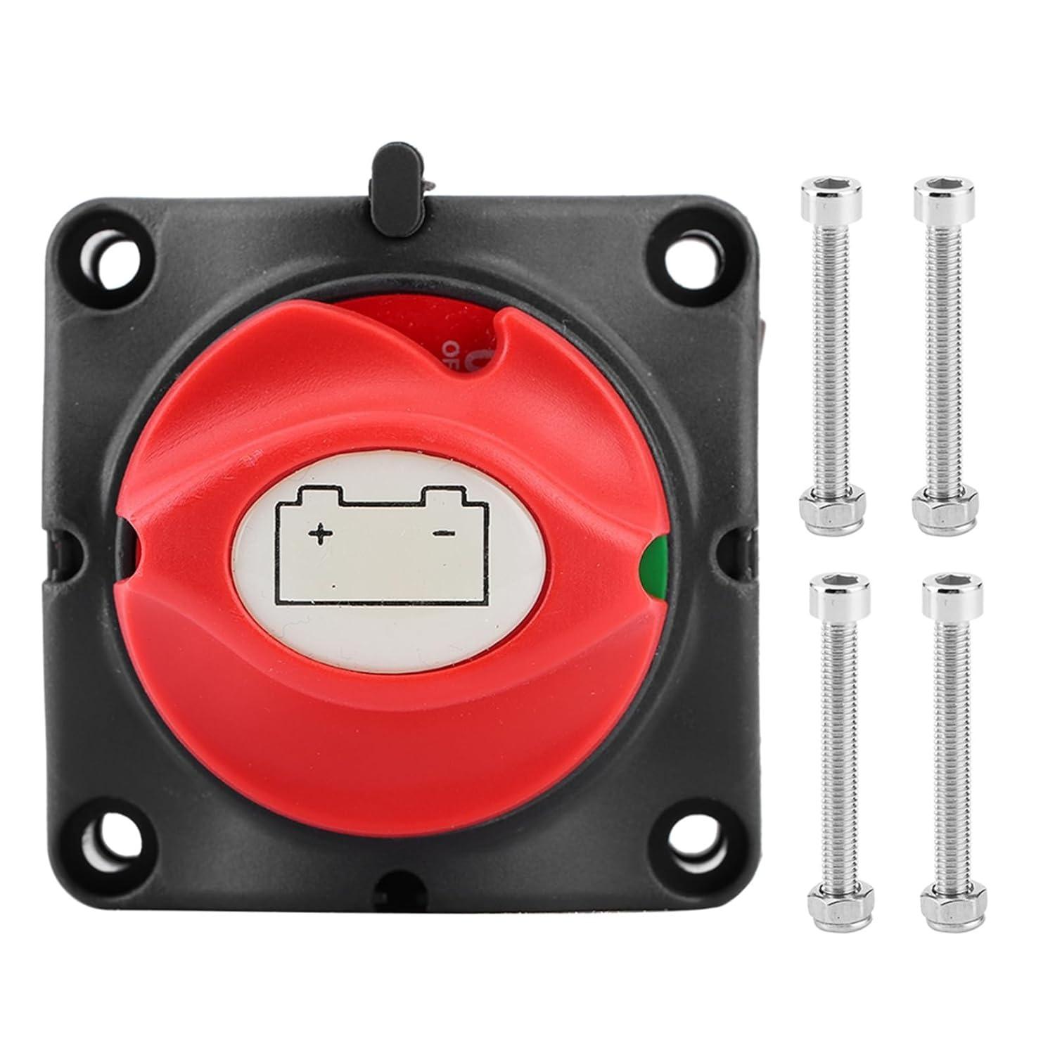 Marine Battery Isolator Switch, Battery Power Isolator Master Disconnect Cut Off Two Level Switch for RV Yacht M5