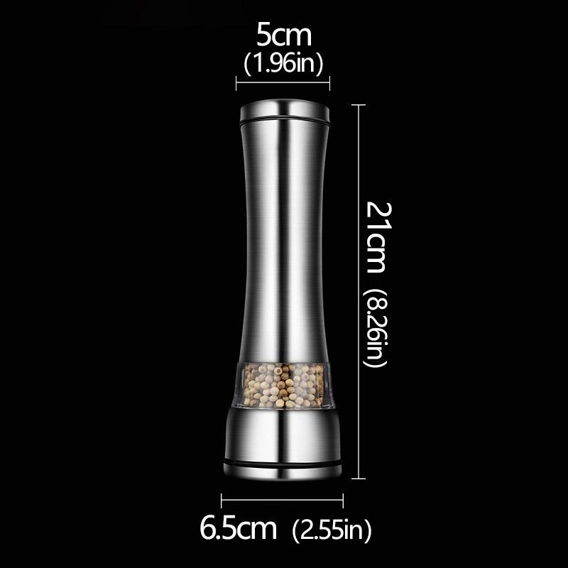 Stainless Steel Manual Salt Pepper Mill Adjustable Pepper Seasoning Bottle Spice Grinding Containers Mill Shakers Kitchen Gadge