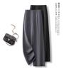 Gray High-Waisted Wrinkle-Free Wide-Leg Slimming Women's Pants - Pear Shaped, Spring/Autumn 2025 Collection