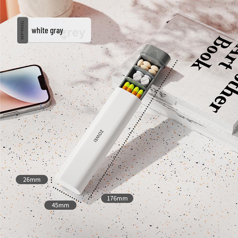 Portable 7-Day Pill Dispenser Box