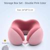 Slow Rebound U-Shaped Neck Pillow Machine-Washable Cover Soft Material Memory Foam Pillow Portable Design Pouch Included