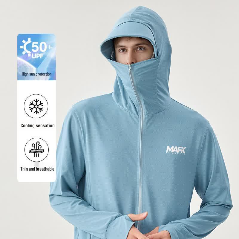 Mark Fairwhale Men's Ice Silk UPF50+ Cooling Hooded Sun Protection Jacket