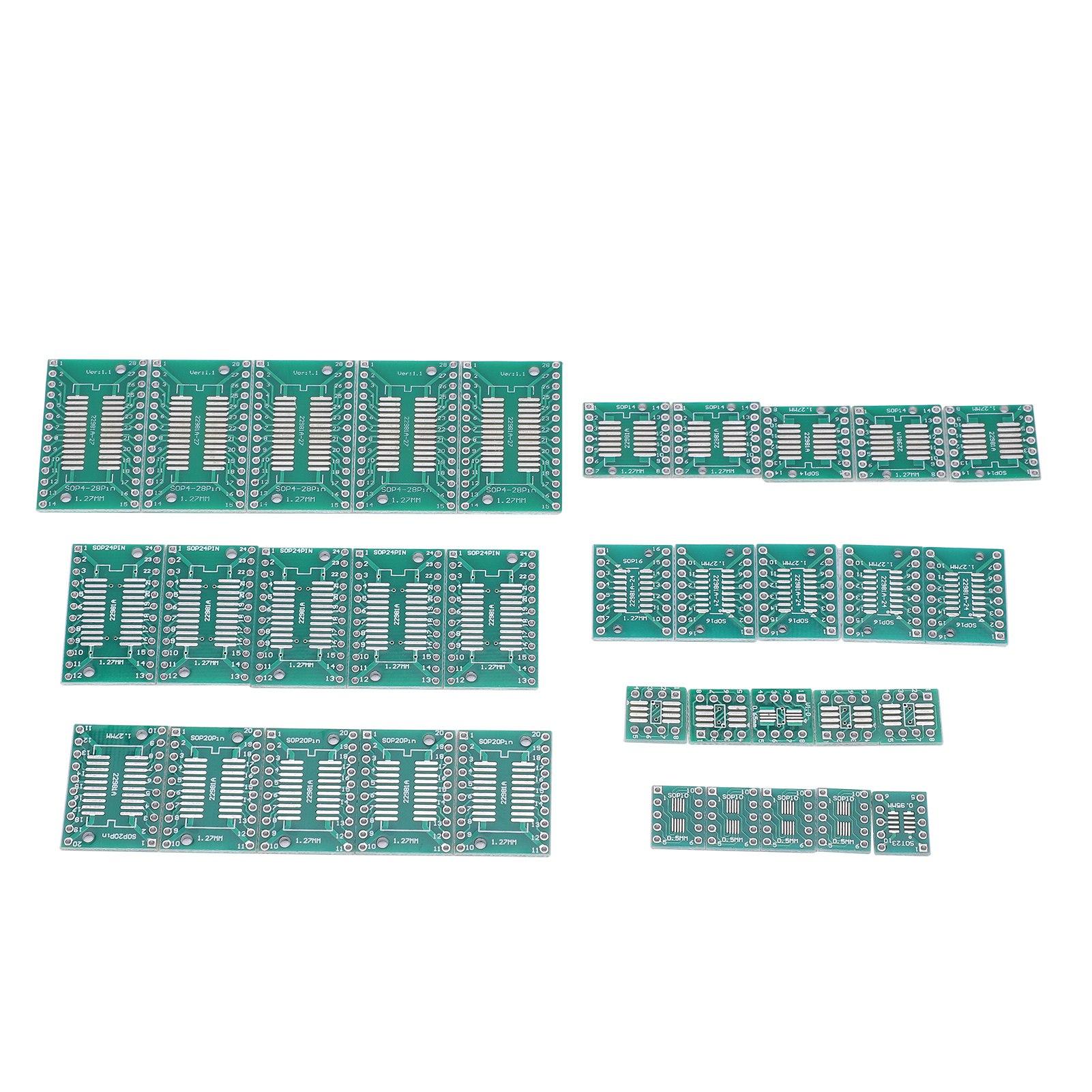 

35Pcs Плата адаптера Джерело Налагодження Технічне обслуговування Заміна друкованої плати 8P 10P 14P 16P 20P 24P 28P