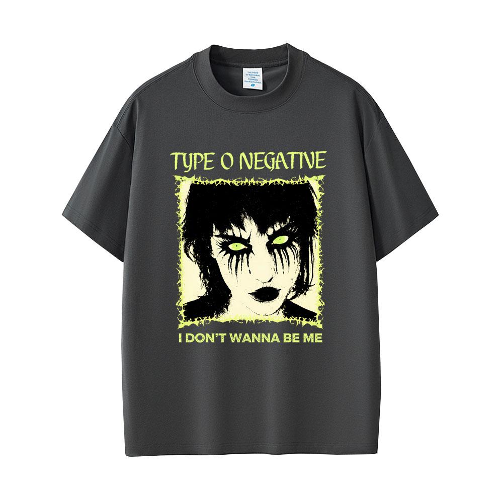 Rock Band Type O Negative I Don't Wanna Be Me Grafik T-Shirt Unisex Damen Vintage Gothic Metal T-Shirt Herren 90er Übergroße T-Shirts