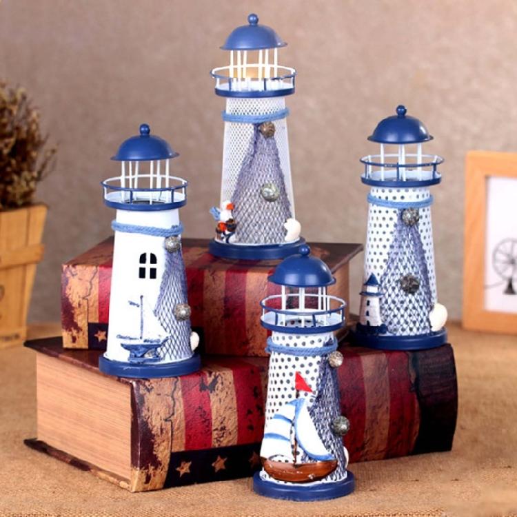 Lighthouse Metal Table Lamp Night Light Outdoor Décor Lawn and Garden Decor