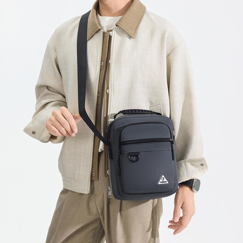 New Simple Casual Business Men Bag Water-Repellent Crossbody Bag Fashion Trendy Shoulder Bag for Daily Use Travel Work