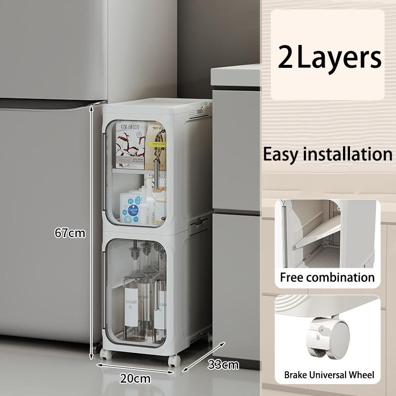 Toilet Storage Cabinets, Bathroom Cabinets, Kitchen Shelves, Foliding Storage Cabinet 1/2/3/4/5 Layers