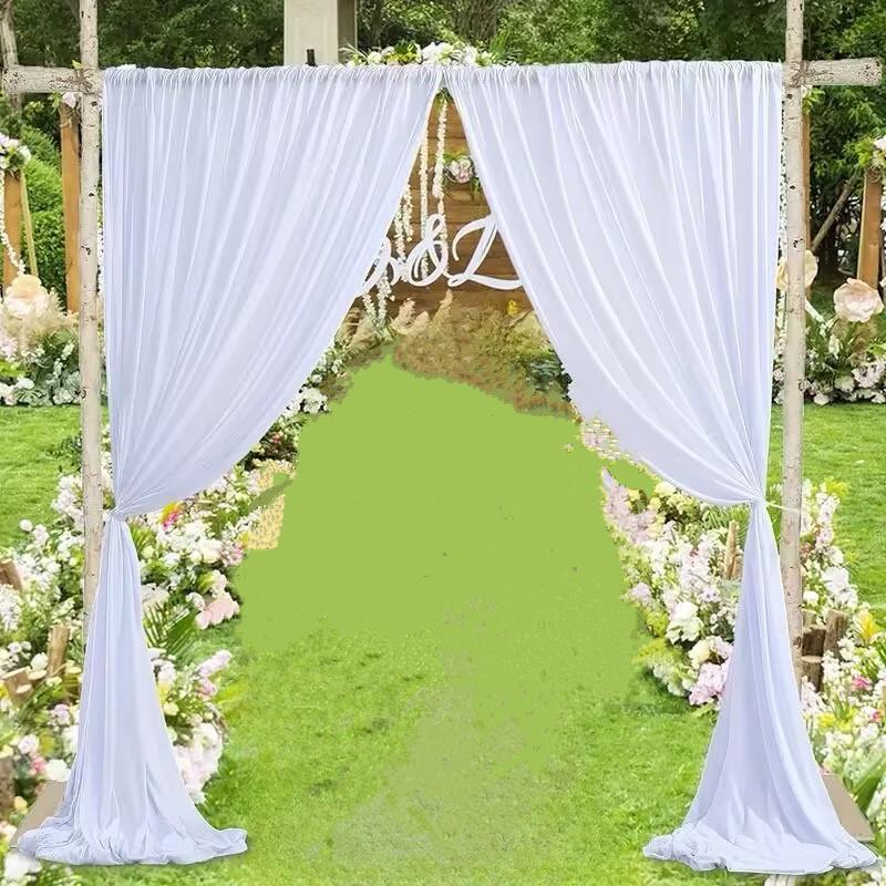 Wedding Silk Gauze Curtain Backdrop – Stage Decoration Prop