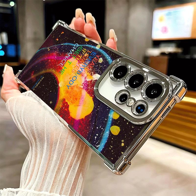 R-Radiohead Bnad Plating Phone Case For Samsung Galaxy S24 S25 FE S26 Edge S23 Ultra S22 S21 Plus S20 Anti-Fall Airabag Cover