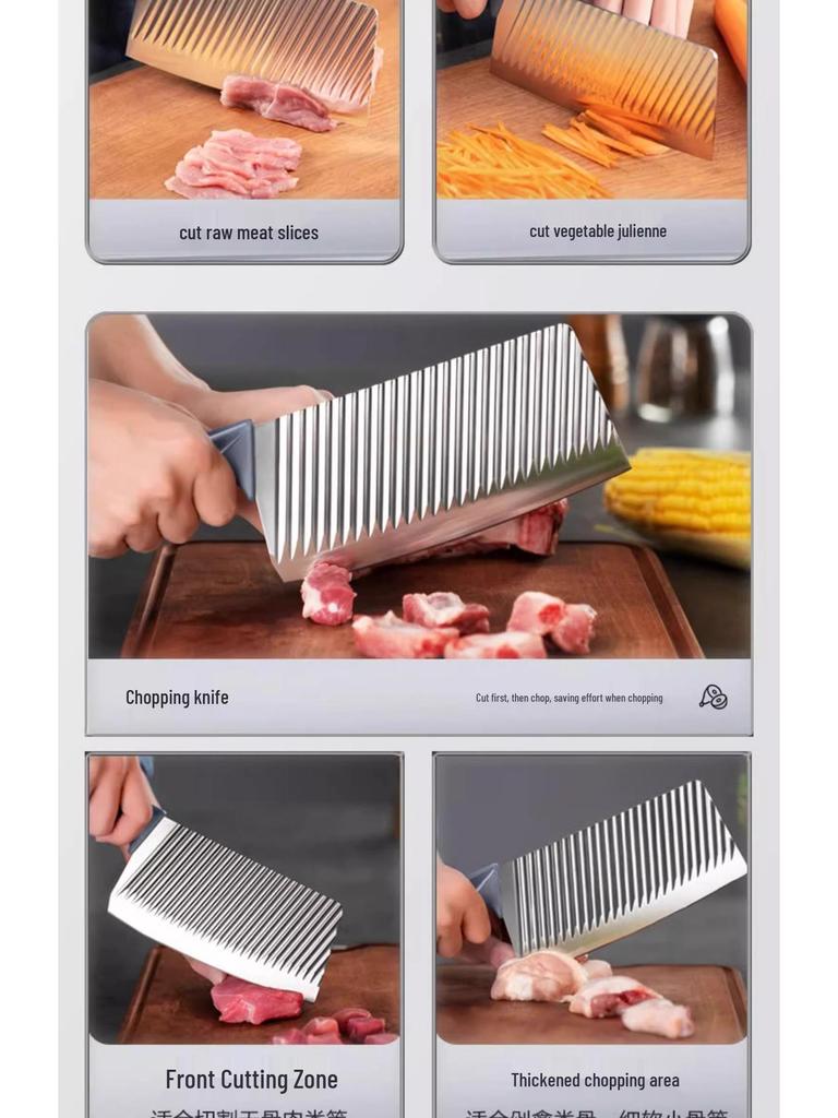 Supor KE180BM6 Lightweight Multi-Purpose Kitchen Cleaver - Slicing, Meat Cutting, Vegetable Knife