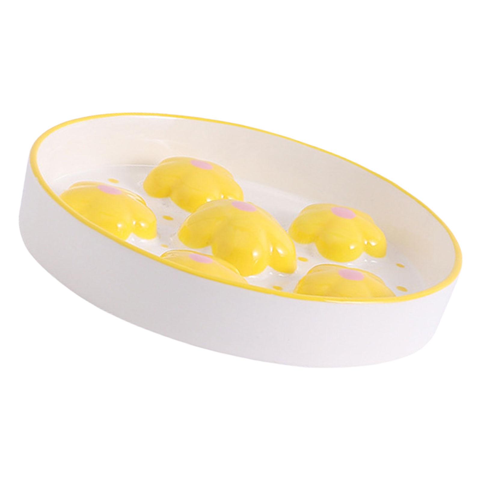 

Расписанная вручную миска для медленного кормления кошек предотвращает удушье и рвоту Керамическая миска для кормления кошек Цветок ручной работы 3