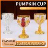 Classical Elegant Wine Glass, Enamel Rose Goblet for Wedding, Party & Home Bar,Vintage Rose Pattern Wine Cup, Gold/Silver Plated Pumpkin Cup