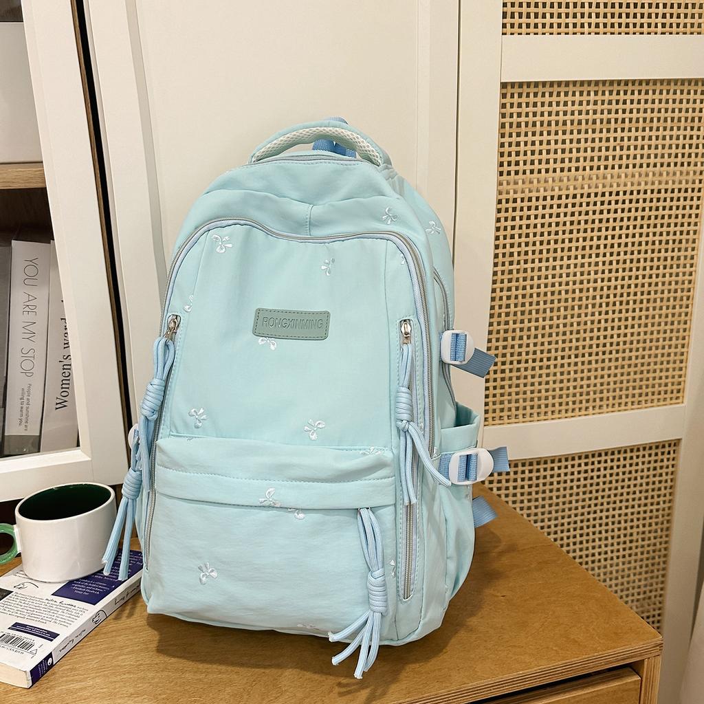 Schoolbag schoolbag female ins Japanese girl college style bow backpack Korean version Harajuku large capacity cute backpack