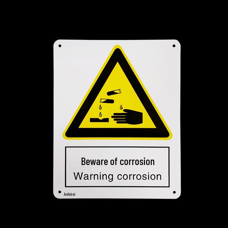 Aluminum Alloy Corrosion Hazard Safety Sign