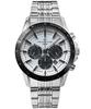 The Clock House Men's Solar Chronograph Watch, Business/Casual, MBC1003-WH1A, White/Black, Panda Color