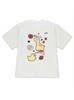 Vintage Washed Pastel Kawaii Star Cute Colorful Doodle Swirl Print Y2K Cute Aesthetic Fan Gift Graphic T-shirt Women Printed Tee Summer Casual Fashion